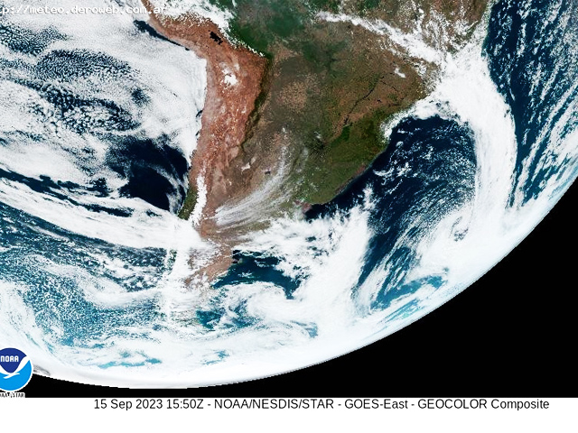 Satélite GOES-16 - Visible Sudamérica (Conae - SMN)