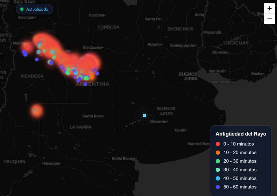 Actividad Eléctrica en Tiempo Real