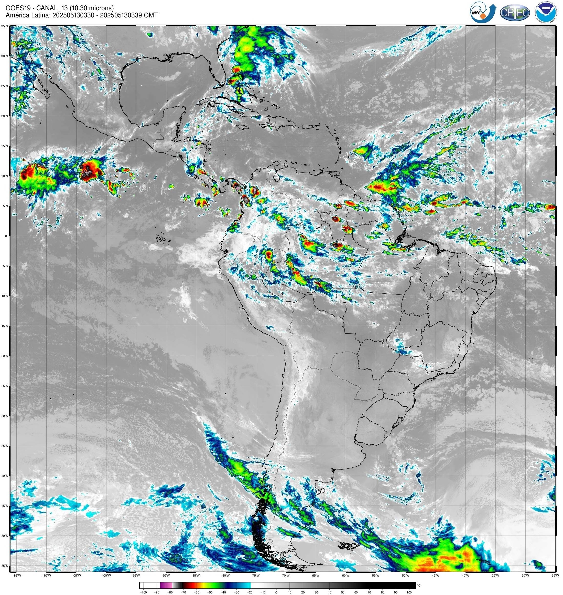 Temperatura Topes Nubosos - Fuente: WSI